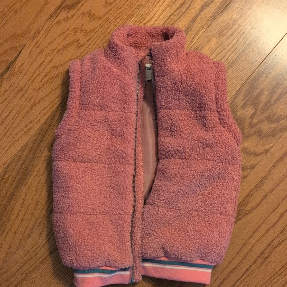 Pink Sherpa Vest